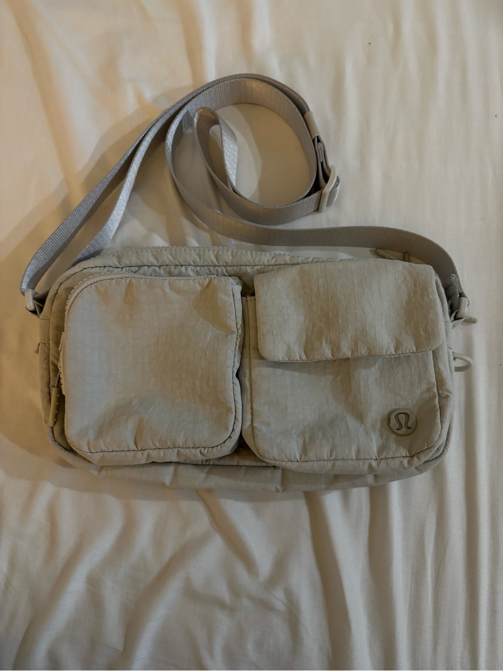 Lululemon Crossbody Bag in Light Gray